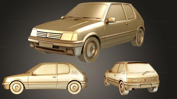 Vehicles (Peugeot 205 GTI, CARS_3002) 3D models for cnc